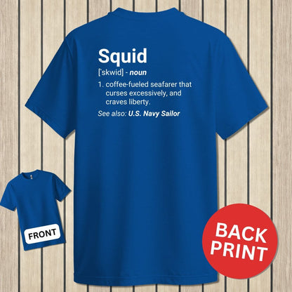 NavyHumor Classic Cotton T-shirt Royal Blue / S Squid Definition