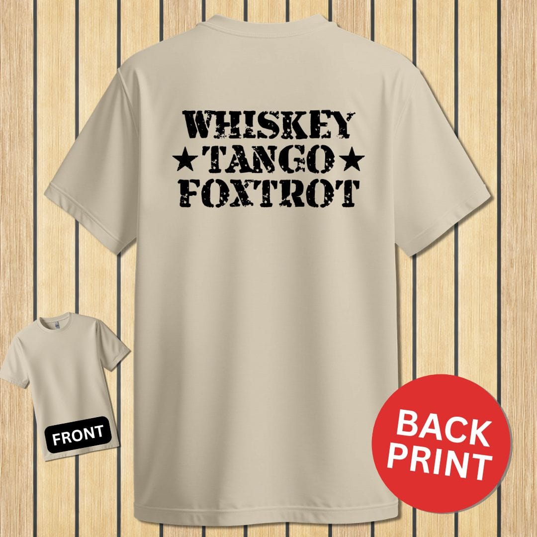 NavyHumor Classic Cotton T-shirt Sand / S Whiskey Tango Foxtrot