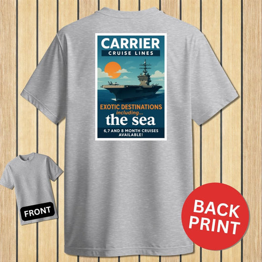 NavyHumor Classic Cotton T-shirt Sport Grey / S Carrier Cruise Lines