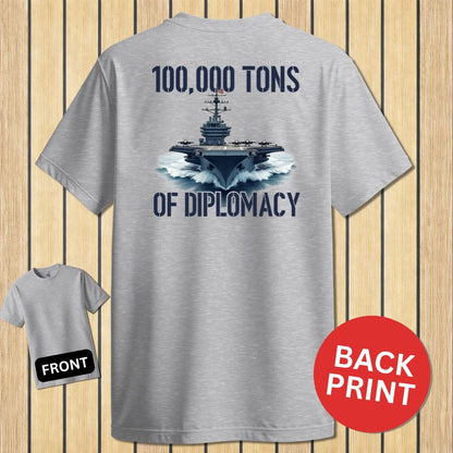 NavyHumor Classic Cotton T-shirt Sport Grey / S Carrier Diplomacy