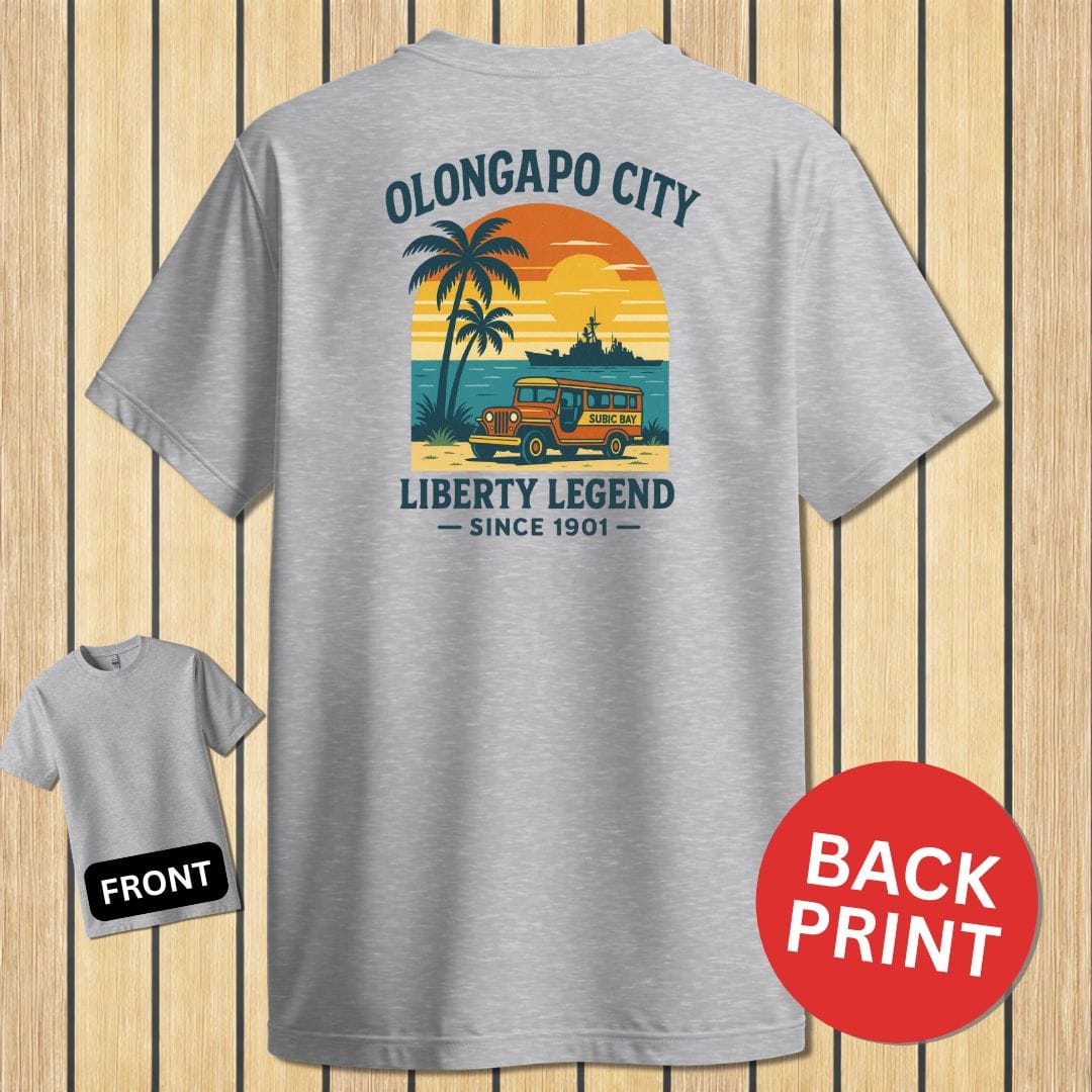 NavyHumor Classic Cotton T-shirt Sport Grey / S Olongapo City - Liberty Legend