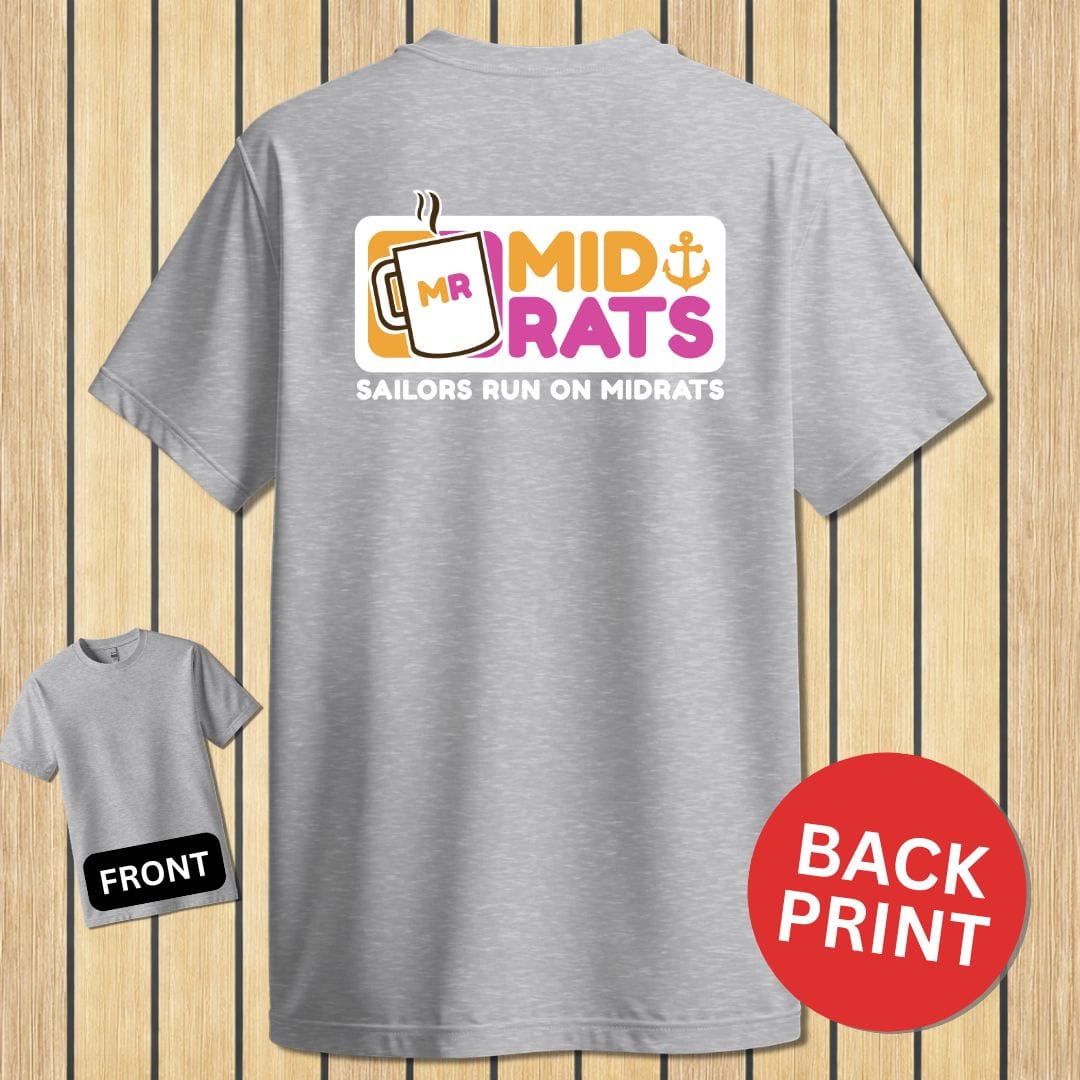 NavyHumor Classic Cotton T-shirt Sport Grey / S Sailors Run On Midrats