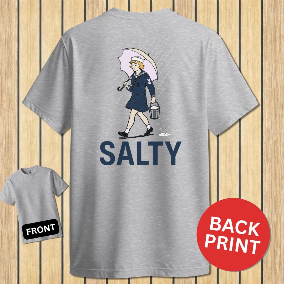 NavyHumor Classic Cotton T-shirt Sport Grey / S Salty Girl
