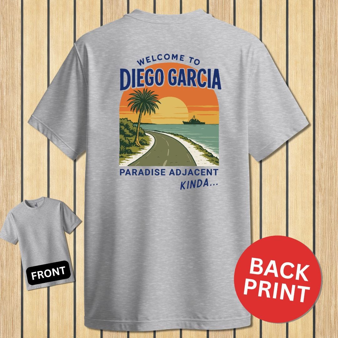 NavyHumor Classic Cotton T-shirt Sport Grey / S Welcome To Diego Garcia