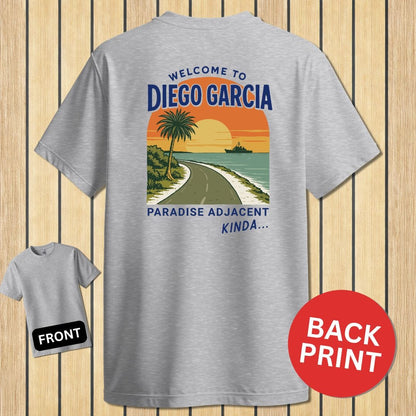 NavyHumor Classic Cotton T-shirt Sport Grey / S Welcome To Diego Garcia