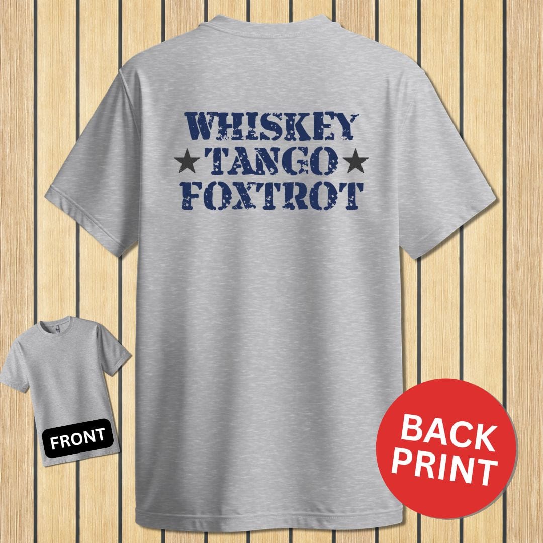 NavyHumor Classic Cotton T-shirt Sport Grey / S Whiskey Tango Foxtrot
