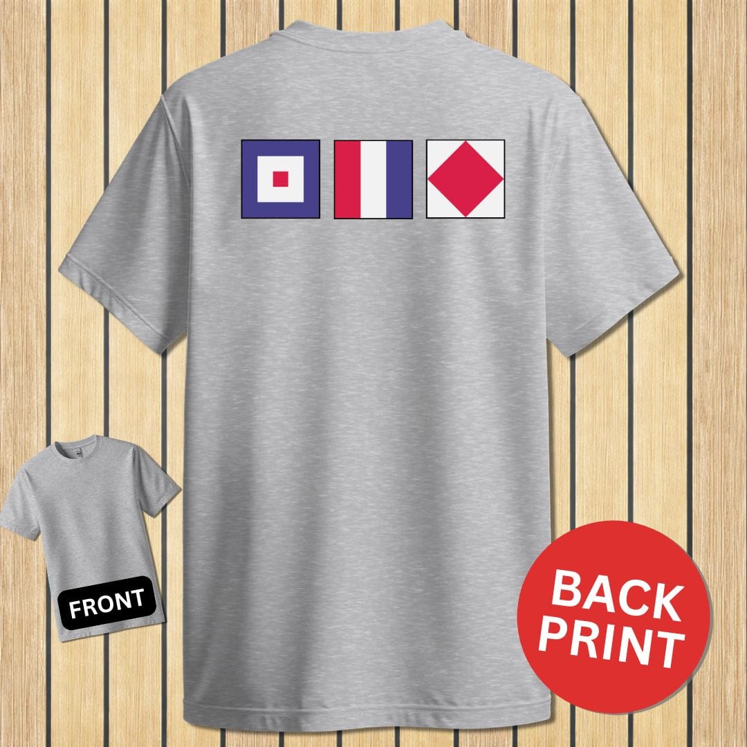 NavyHumor Classic Cotton T-shirt Sport Grey / S WTF - Signal Flag