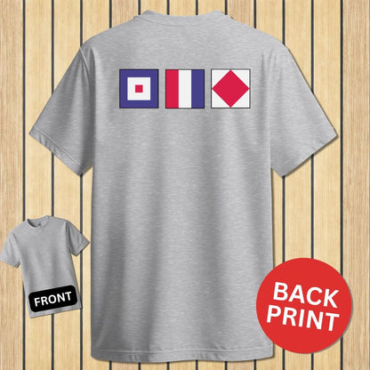 NavyHumor Classic Cotton T-shirt Sport Grey / S WTF - Signal Flag