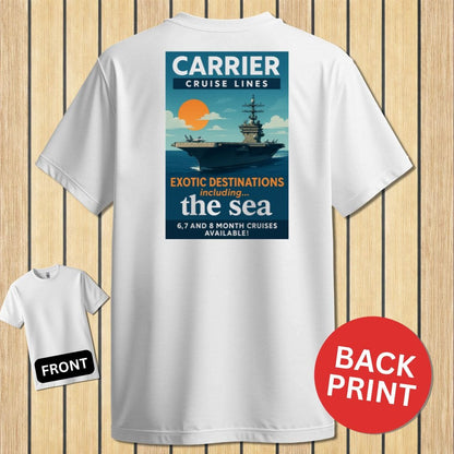 NavyHumor Classic Cotton T-shirt White / S Carrier Cruise Lines