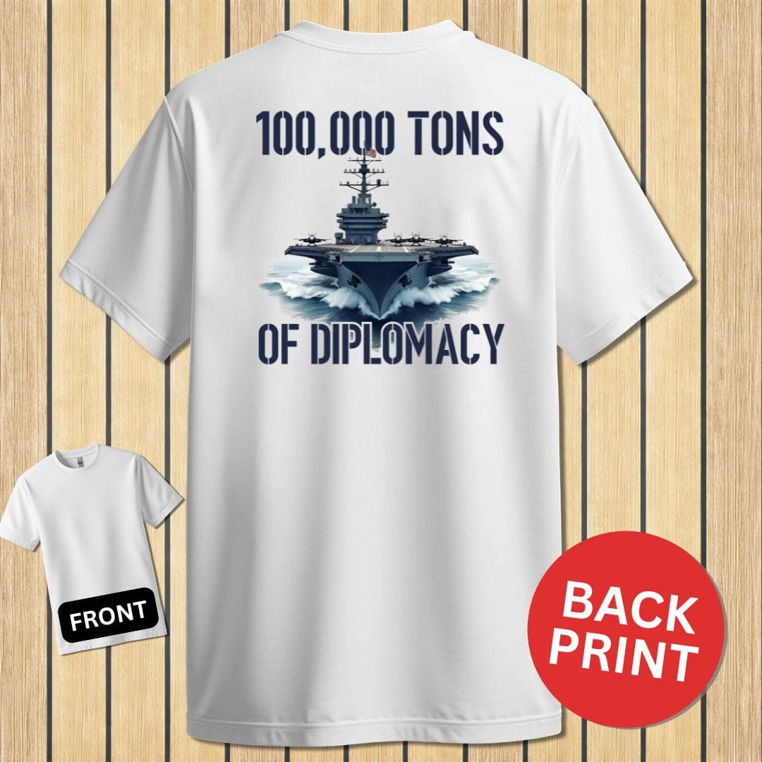 NavyHumor Classic Cotton T-shirt White / S Carrier Diplomacy