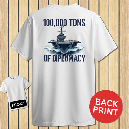 NavyHumor Classic Cotton T-shirt White / S Carrier Diplomacy