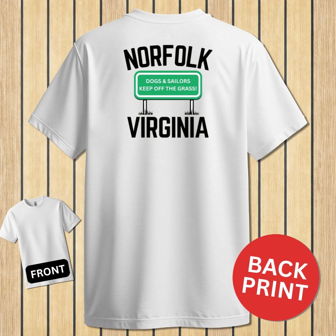 NavyHumor Classic Cotton T-shirt White / S Norfolk, Virginia