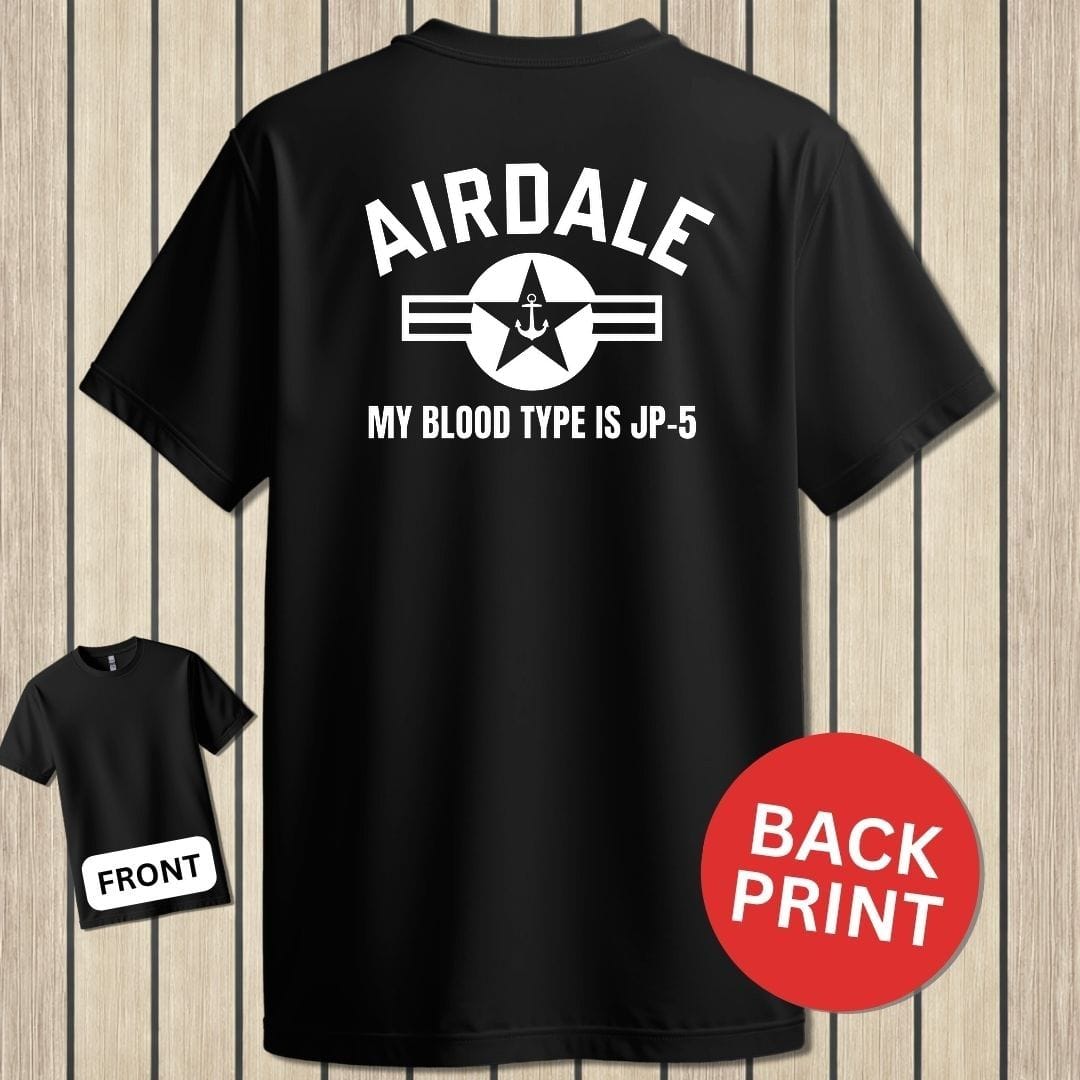 NavyHumor Classic Tee Black / S Airdale - My Blood Type Is JP-5