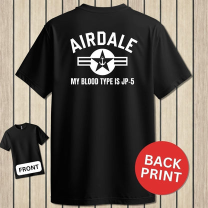 NavyHumor Classic Tee Black / S Airdale - My Blood Type Is JP-5