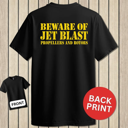 NavyHumor Classic Tee Black / S Beware of Jet Blast