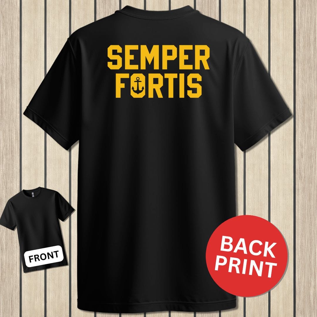 NavyHumor Classic Tee Black / S Bold Semper Fortis