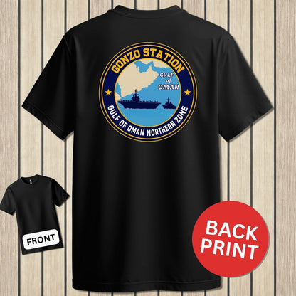 NavyHumor Classic Tee Black / S Gonzo Station Patch