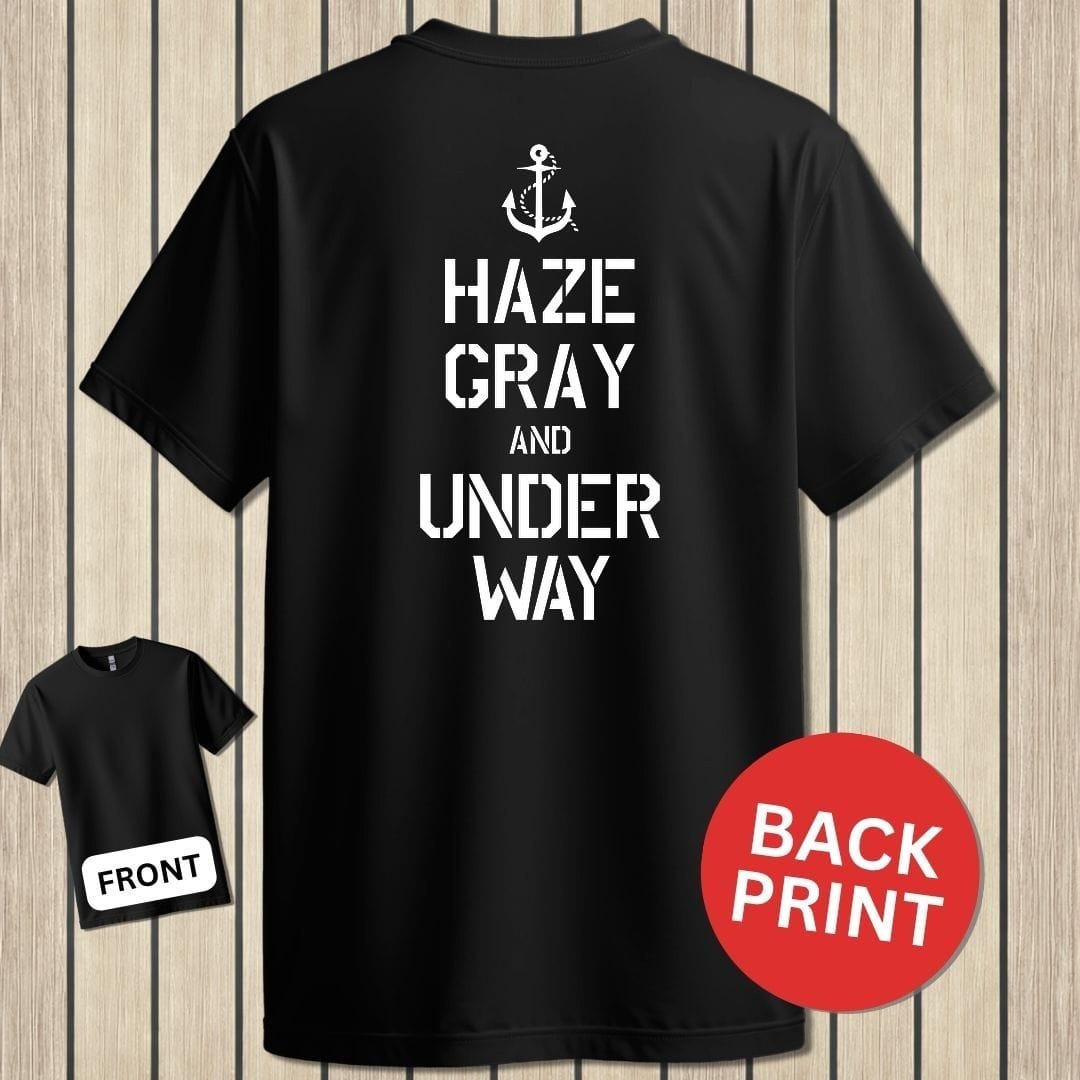 NavyHumor Classic Tee Black / S Haze Gray and Under Way