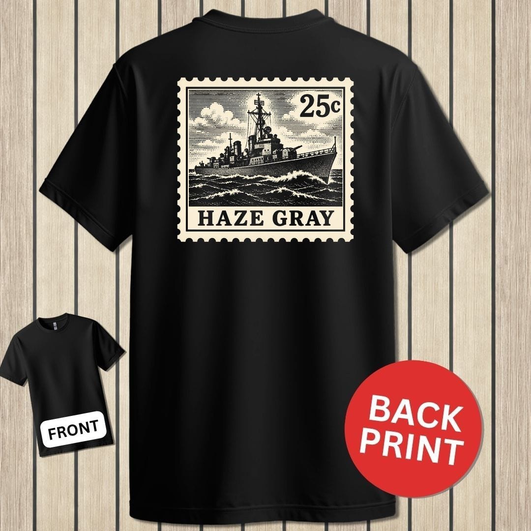 NavyHumor Classic Tee Black / S Haze Gray Stamp