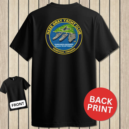 NavyHumor Classic Tee Black / S Haze Gray Yacht Club - Norfolk
