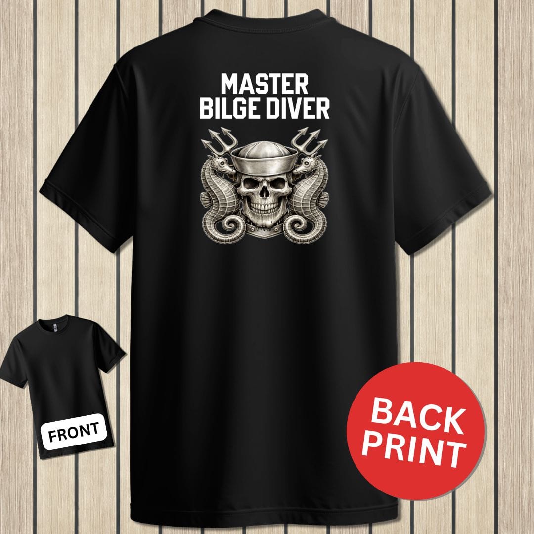 NavyHumor Classic Tee Black / S Master Bilge Diver