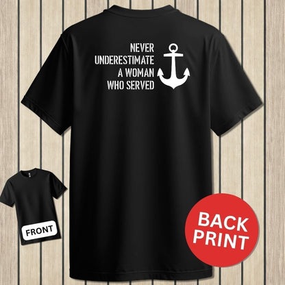 NavyHumor Classic Tee Black / S Never Underestimate A Woman