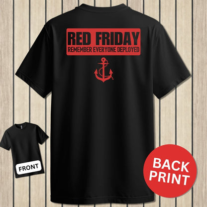 NavyHumor Classic Tee Black / S Red Friday Banner