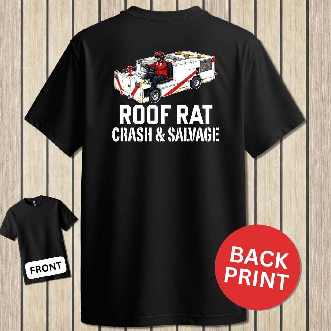 NavyHumor Classic Tee Black / S Red Roof Rat - P25 Fire Truck