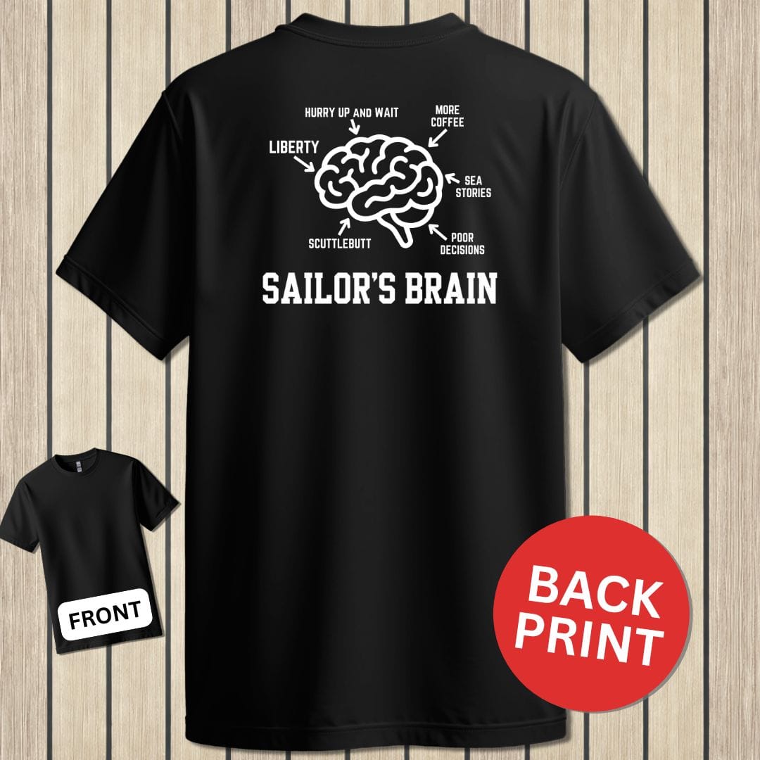 NavyHumor Classic Tee Black / S Sailor's Brain