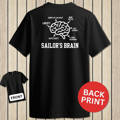 NavyHumor Classic Tee Black / S Sailor's Brain