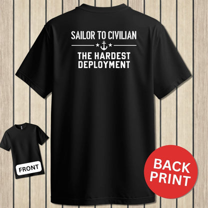 NavyHumor Classic Tee Black / S Sailor To Civilian