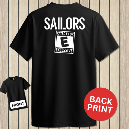 NavyHumor Classic Tee Black / S Sailors - Rated E for Excessive