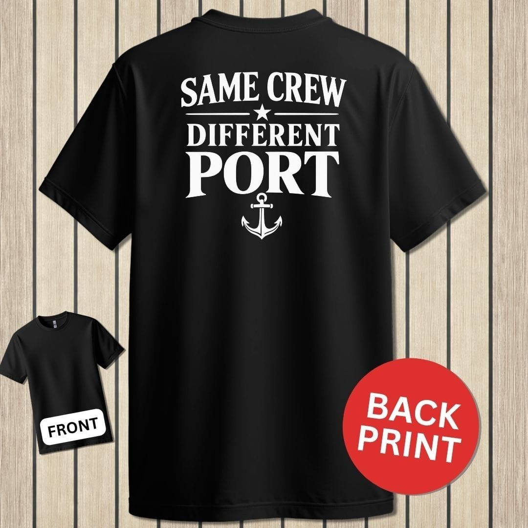 NavyHumor Classic Tee Black / S Same Crew, Different Port