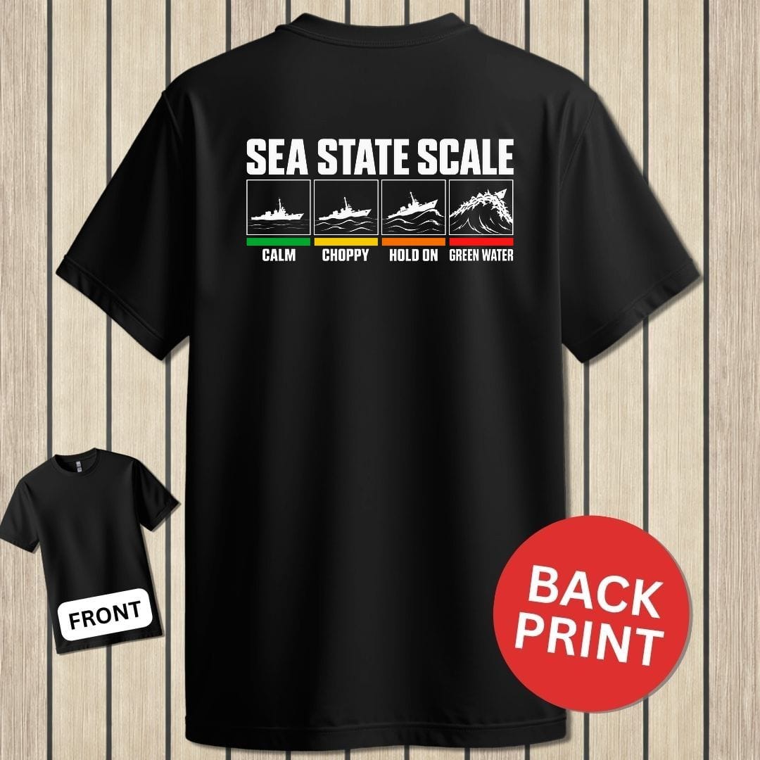 NavyHumor Classic Tee Black / S Sea State Scale