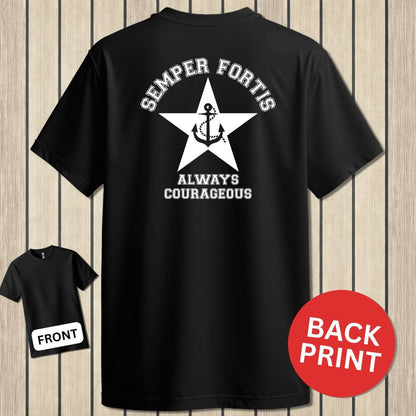 NavyHumor Classic Tee Black / S Semper Fortis