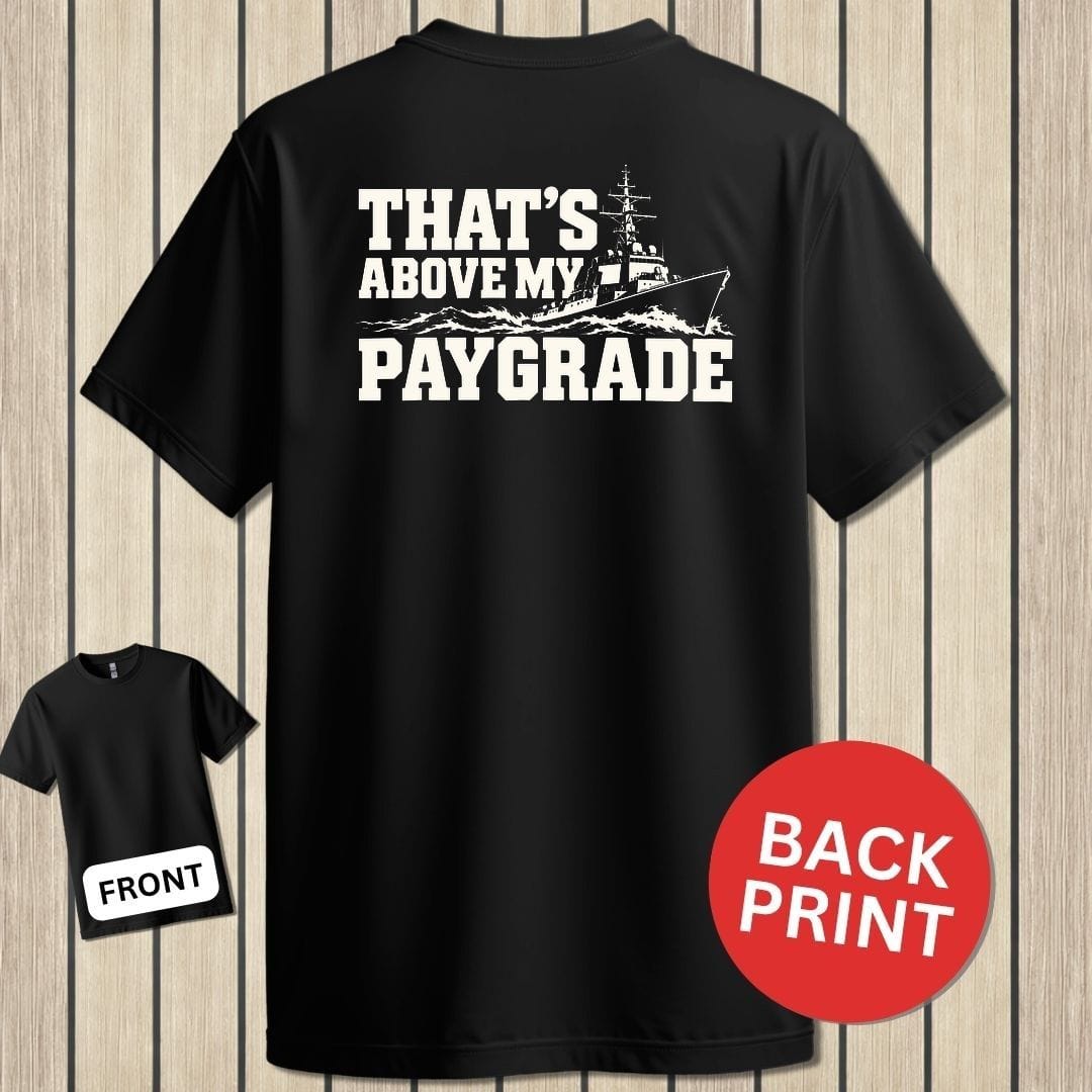 NavyHumor Classic Tee Black / S That's Above My Paygrade