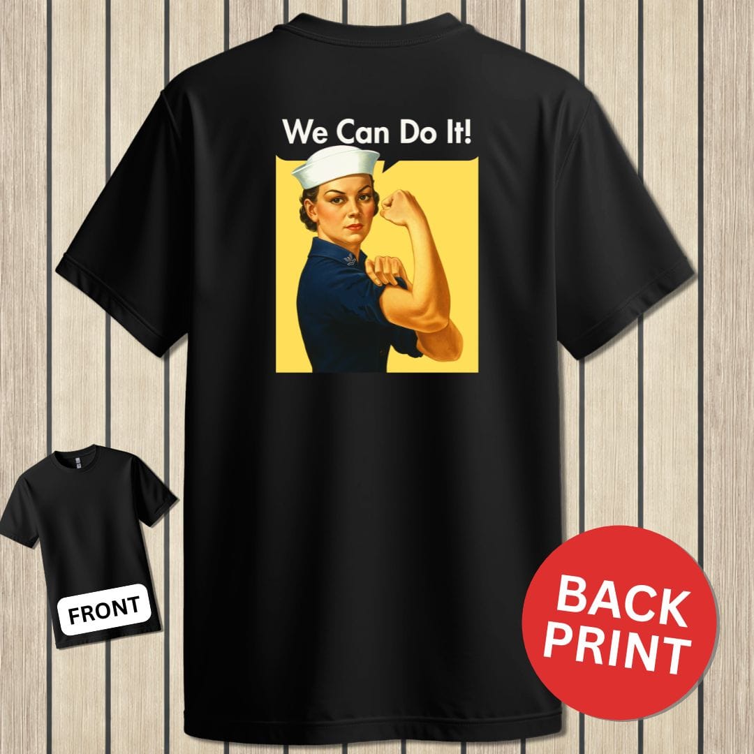 NavyHumor Classic Tee Black / S We Can Do It