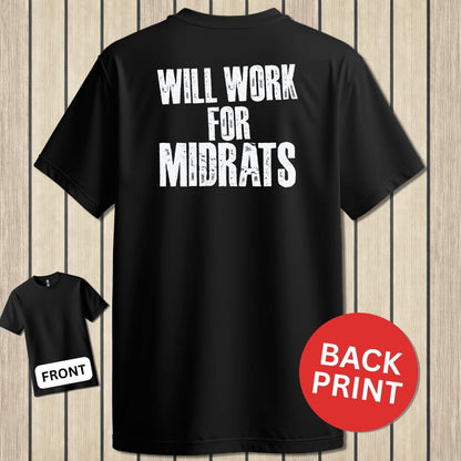 NavyHumor Classic Tee Black / S Will Work For Midrats