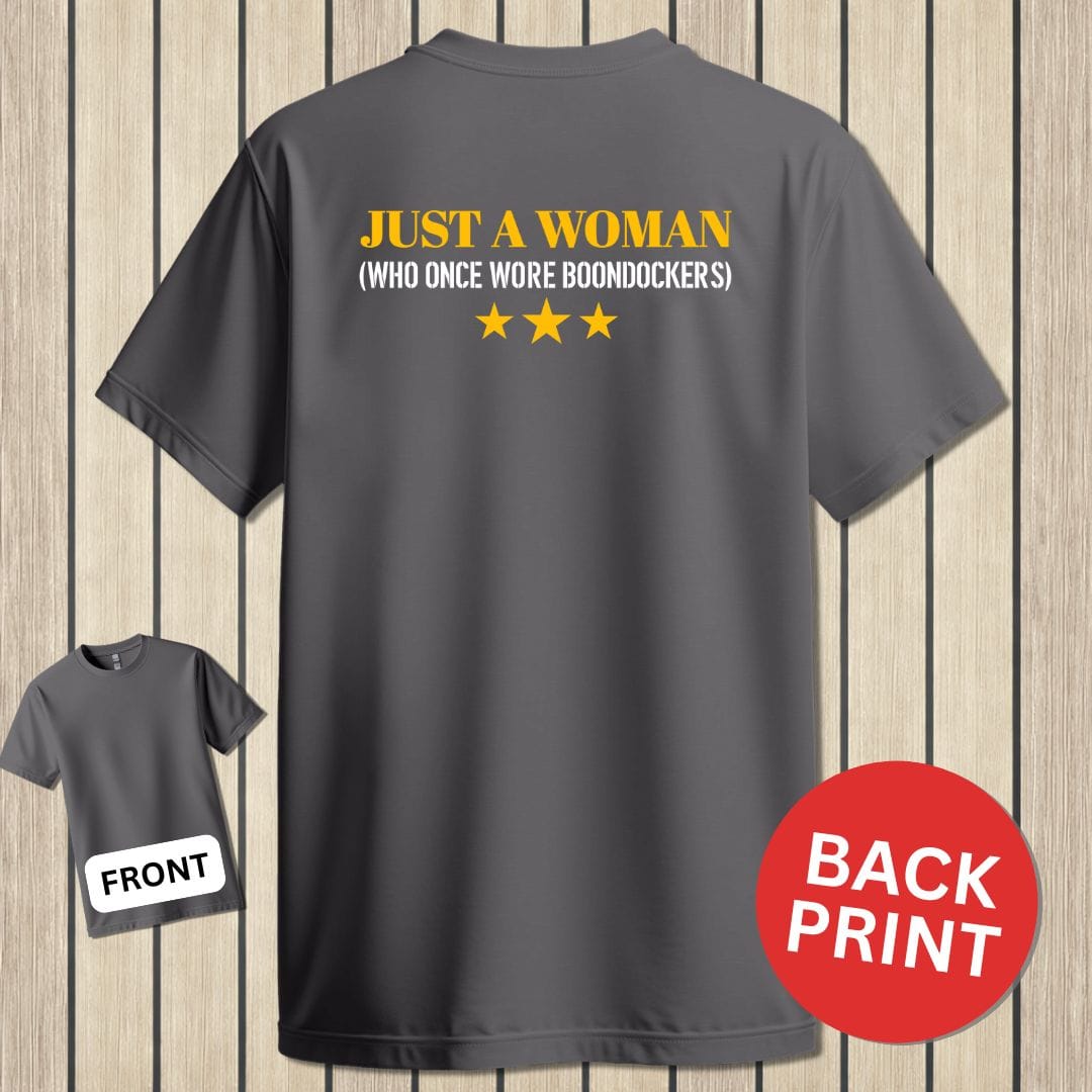 NavyHumor Classic Tee Charcoal / S A Woman Who Wore Boondockers