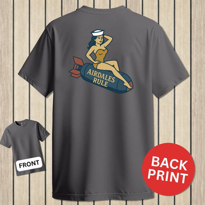 NavyHumor Classic Tee Charcoal / S Airdales Rule Tattoo