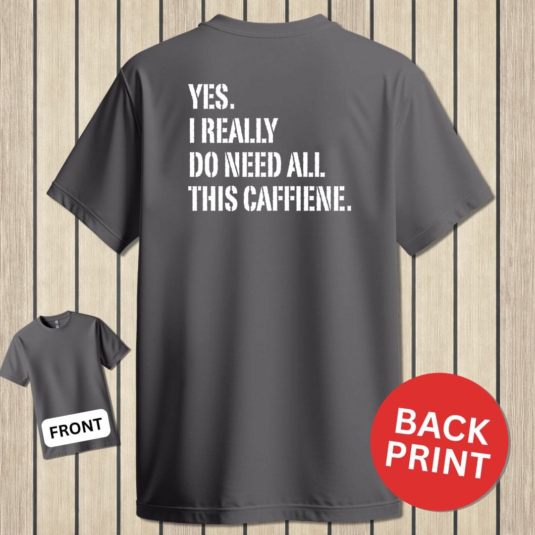 NavyHumor Classic Tee Charcoal / S All This Caffeine