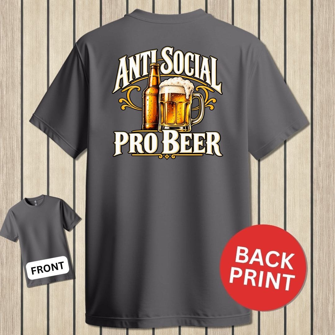 NavyHumor Classic Tee Charcoal / S Anti Social, Pro Beer