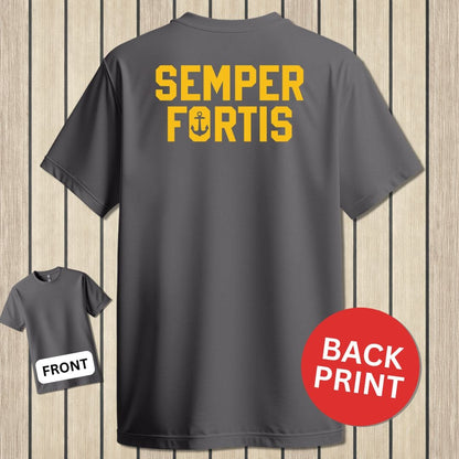 NavyHumor Classic Tee Charcoal / S Bold Semper Fortis