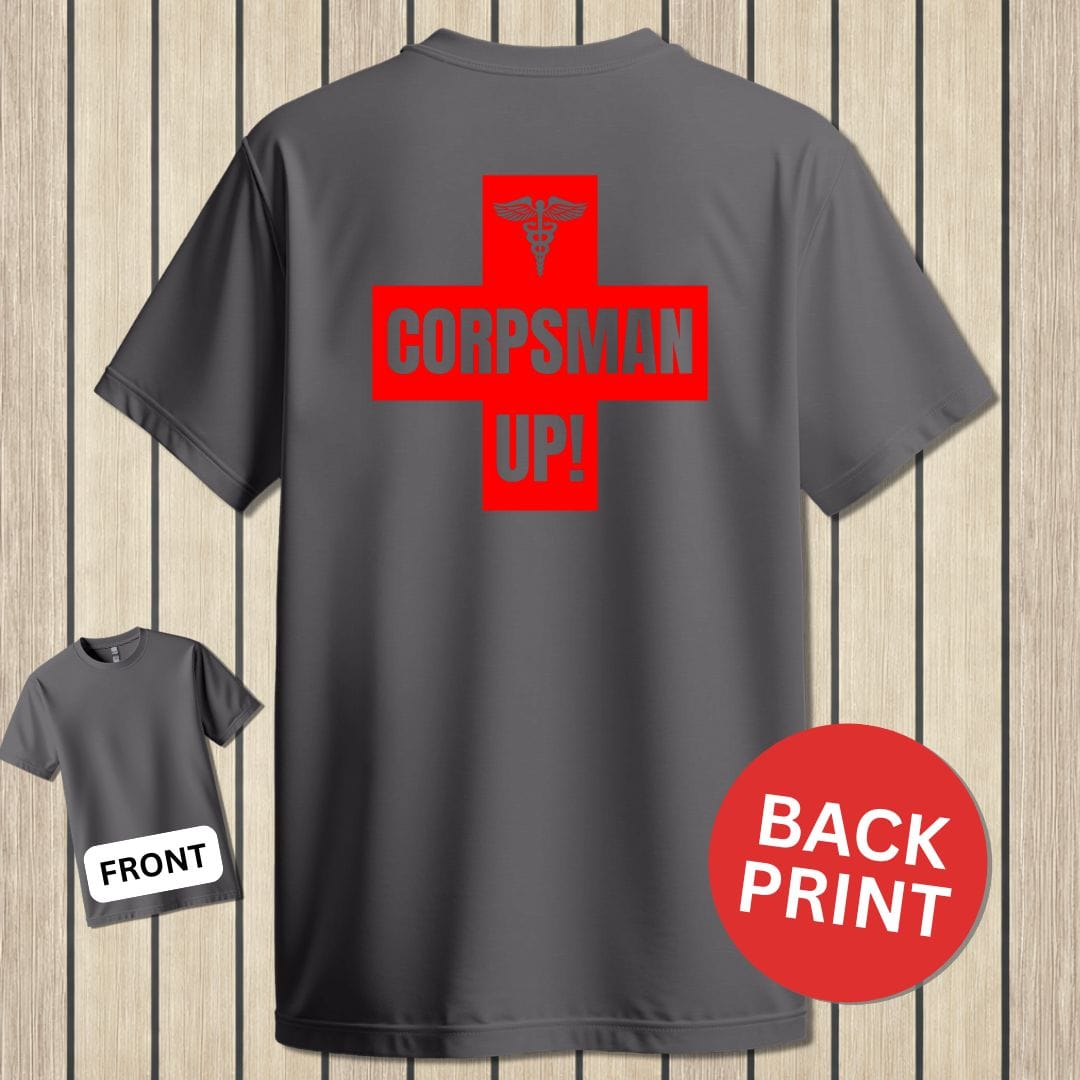 NavyHumor Classic Tee Charcoal / S Corpsman Up!