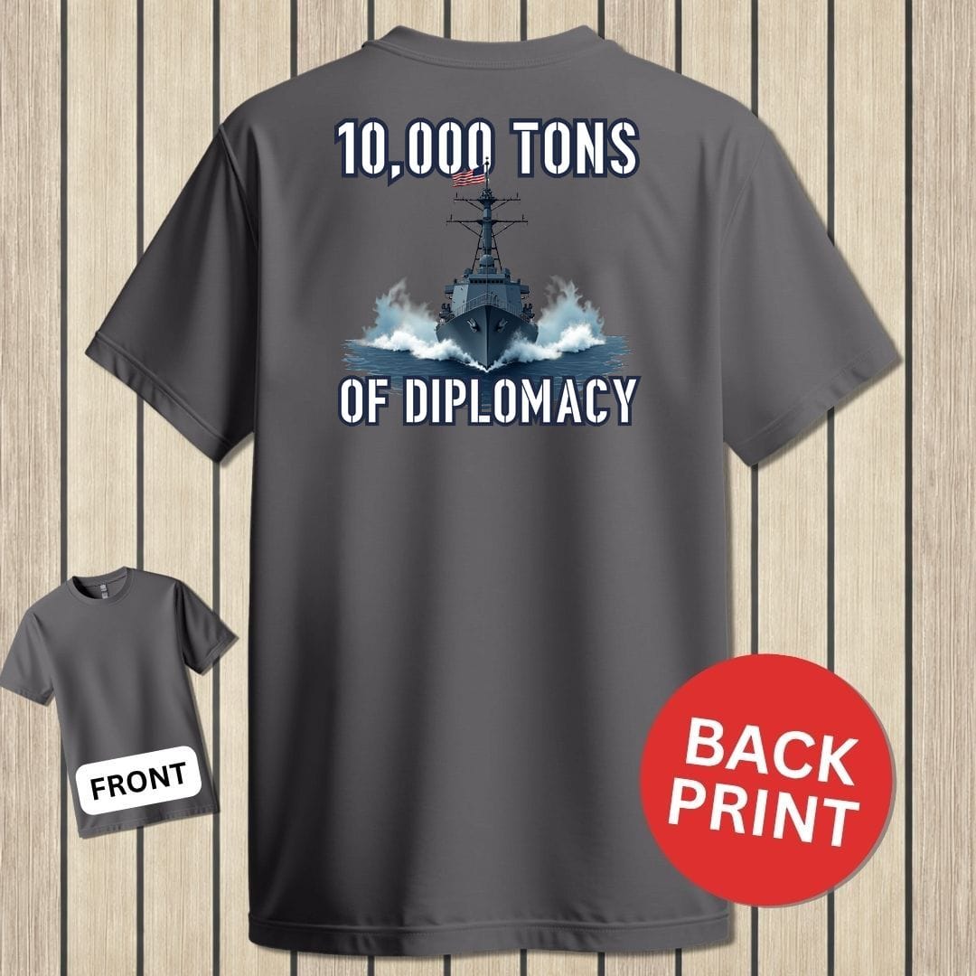 NavyHumor Classic Tee Charcoal / S Destroyer Diplomacy