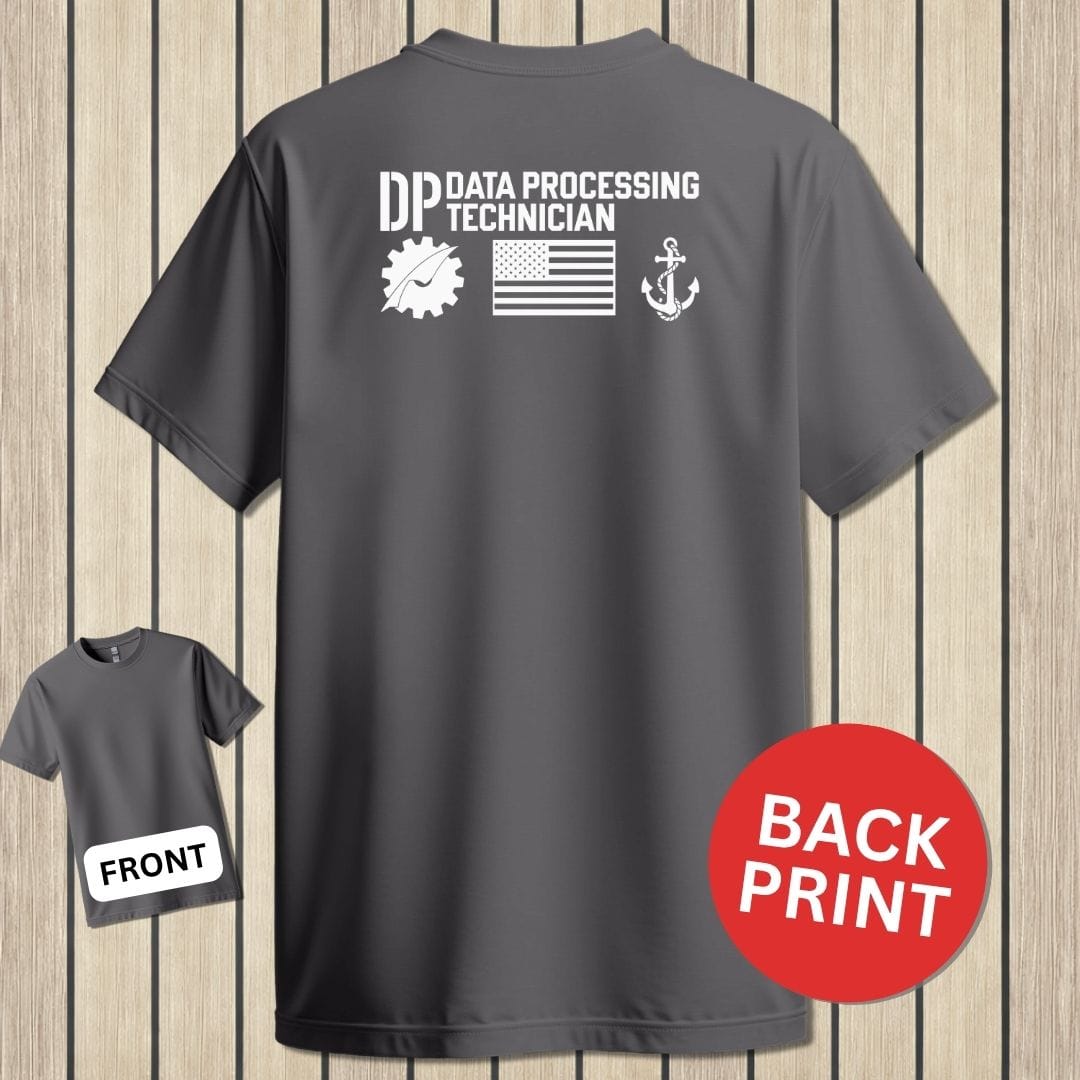 NavyHumor Classic Tee Charcoal / S DP - Flag & Anchor