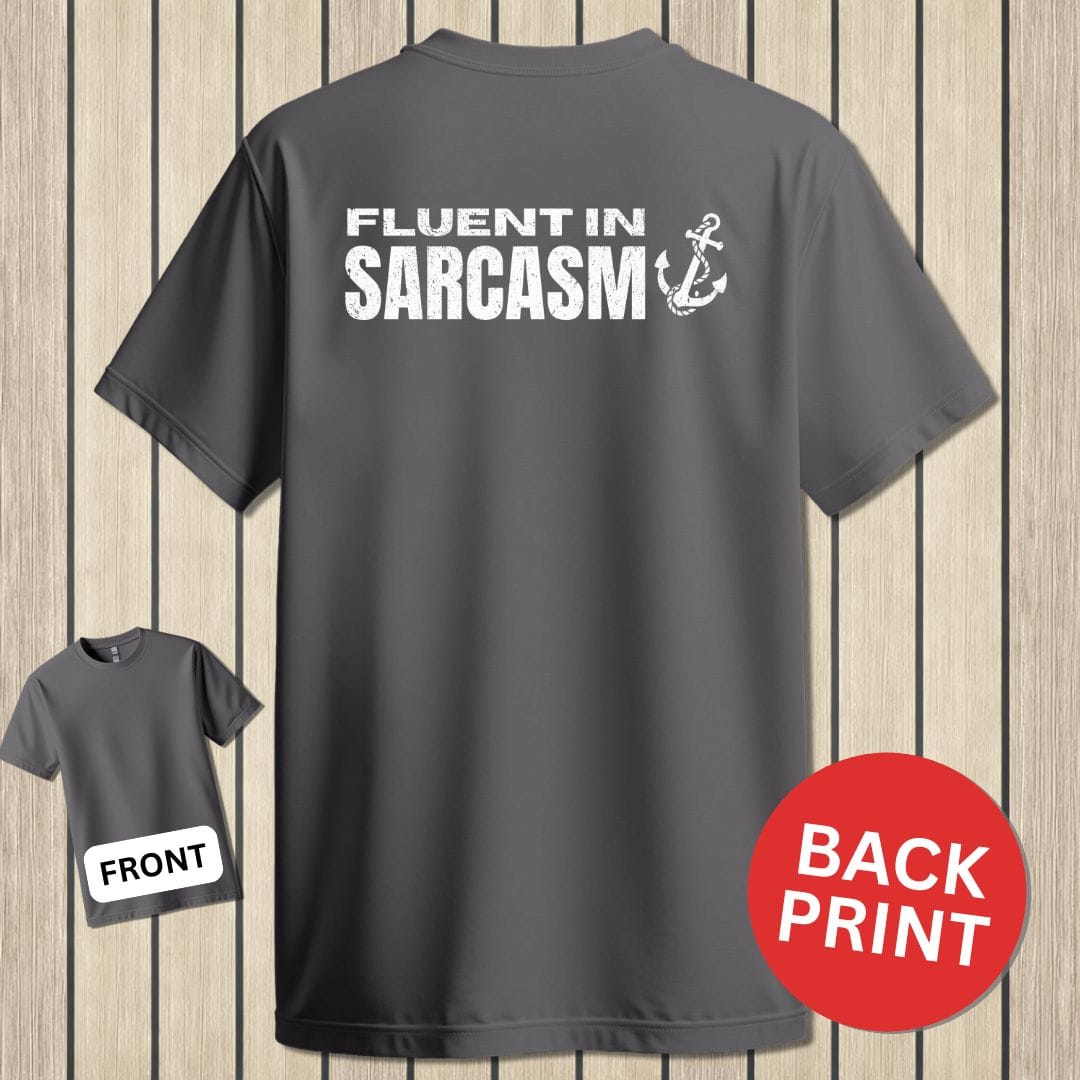 NavyHumor Classic Tee Charcoal / S Fluent In Sarcasm