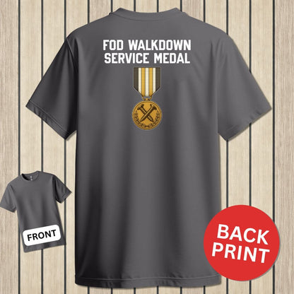 NavyHumor Classic Tee Charcoal / S FOD Walkdown Service Medal
