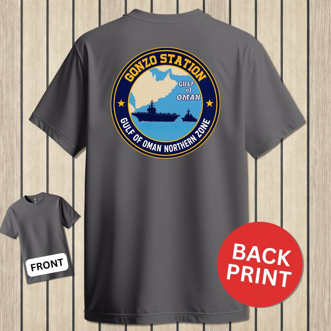 NavyHumor Classic Tee Charcoal / S Gonzo Station Patch