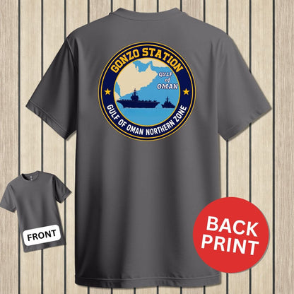 NavyHumor Classic Tee Charcoal / S Gonzo Station Patch